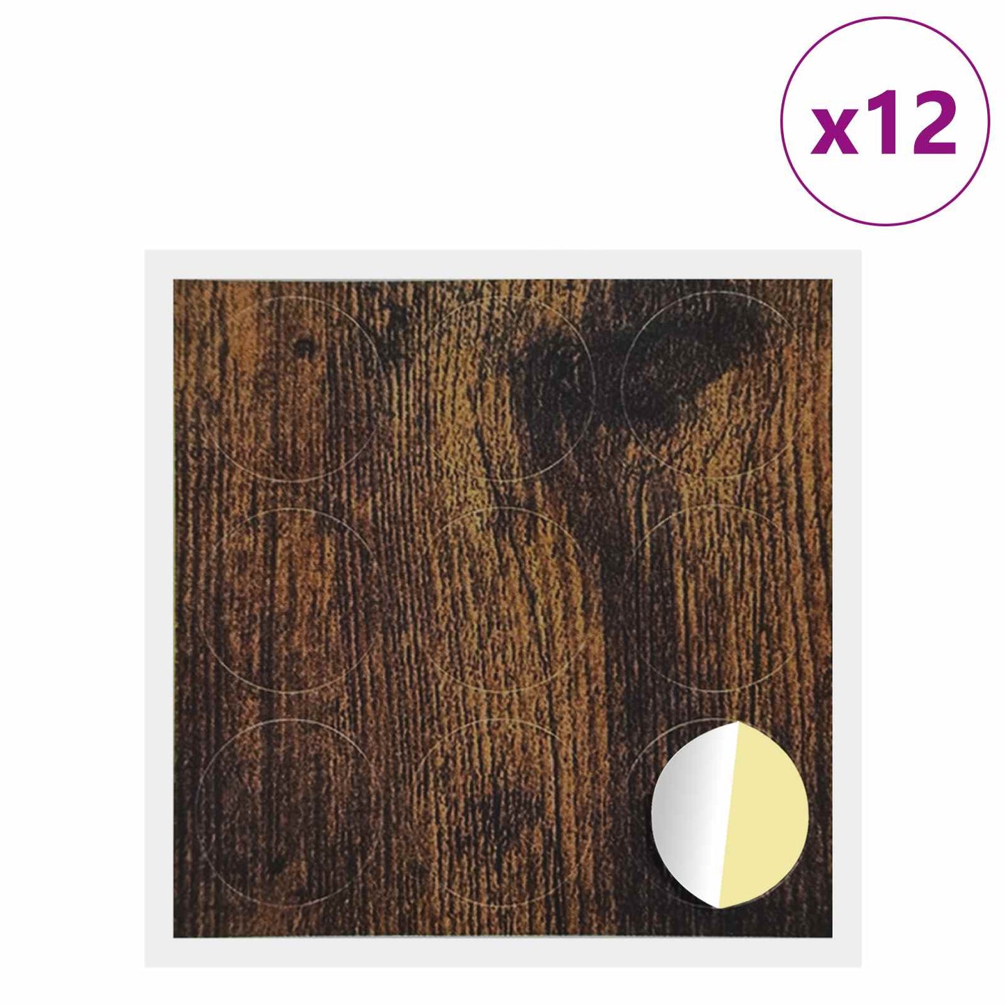 Copertura Vite Adesiva 12 pcs Rovere fumé Ø 20 x 0,5 mm | homemem39