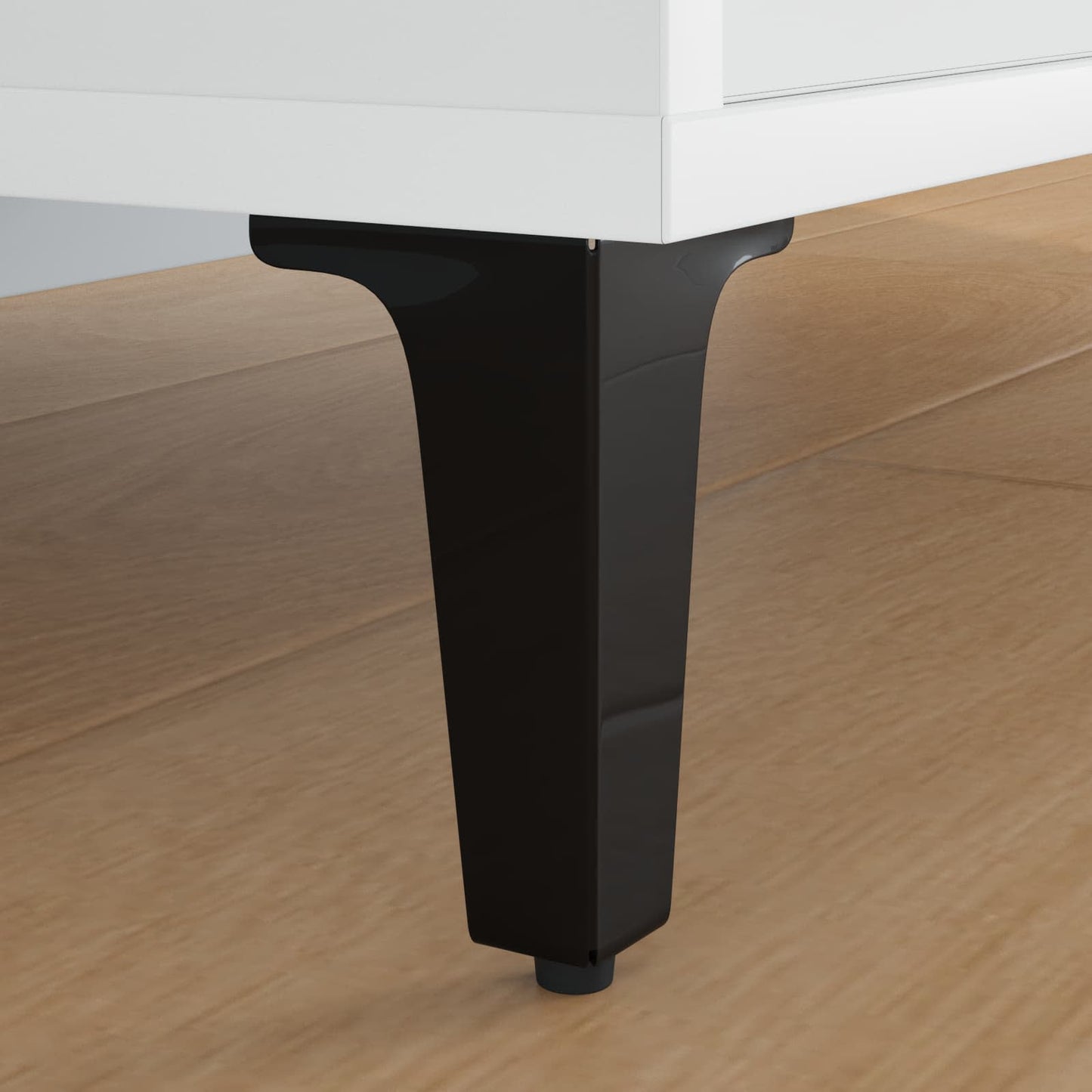 Piedini per mobili 2 pcs Nero 5,5 x 5,5 x 10 cm Ferro