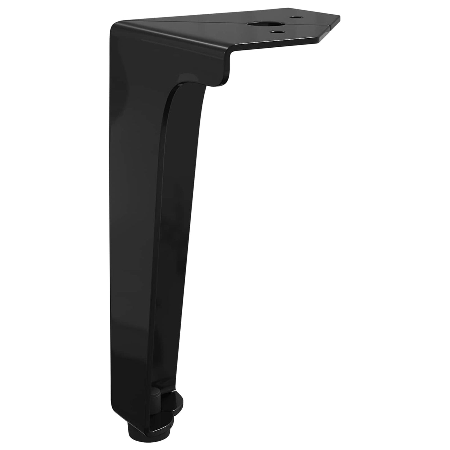 Piedini per mobili 12 pcs Nero 5,5 x 5,5 x 10 cm Ferro