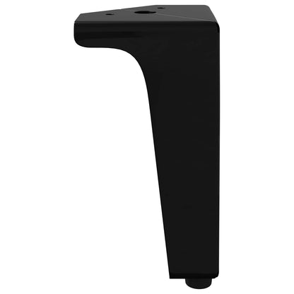 Piedini per mobili 12 pcs Nero 5,5 x 5,5 x 10 cm Ferro