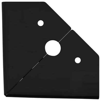 Piedini per mobili 12 pcs Nero 5,5 x 5,5 x 10 cm Ferro