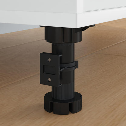 Piedini per mobili Regolabile 2 pcs Nero 46 x 46 x 128 mm PP | homemem39