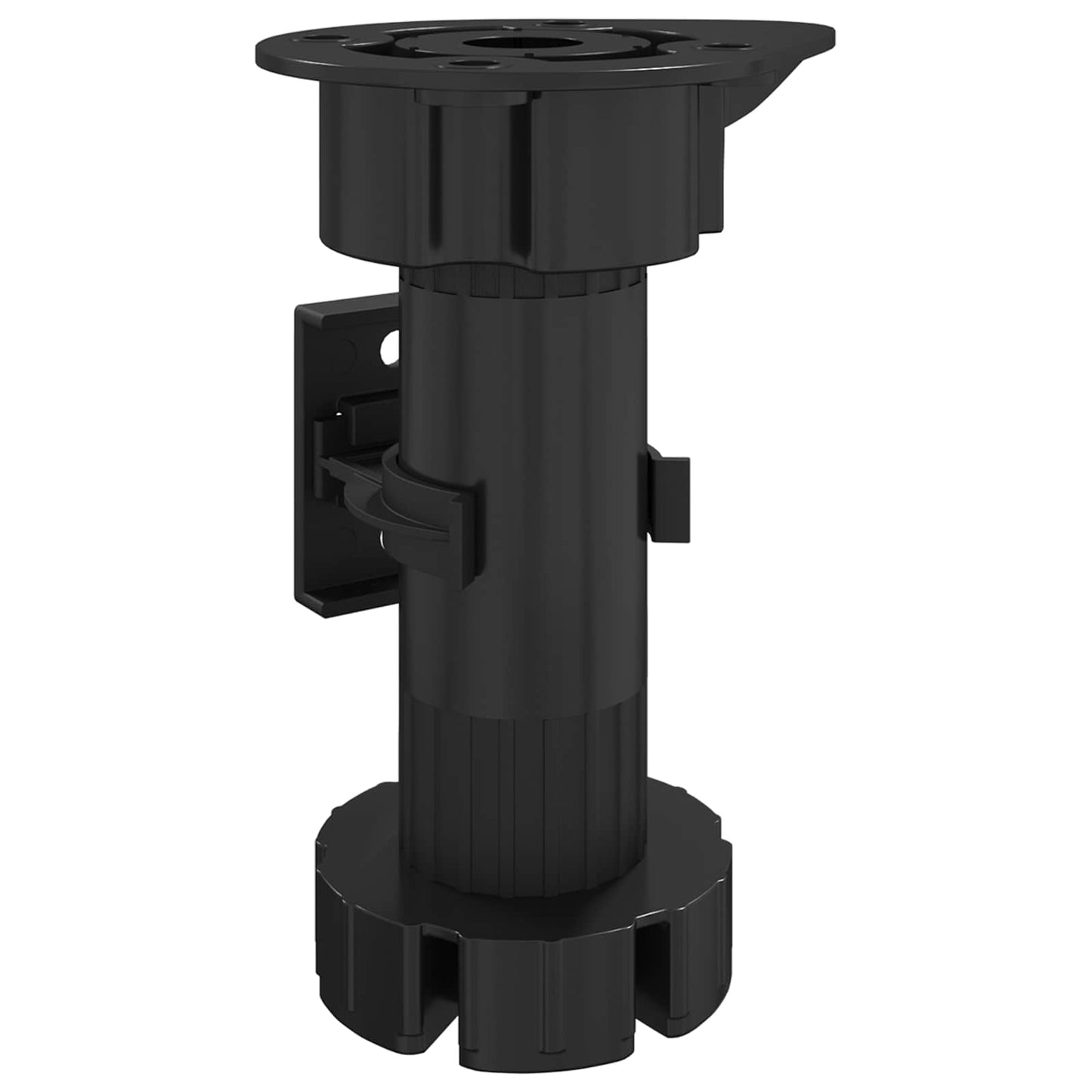 Piedini per mobili Regolabile 12 pcs Nero 46 x 46 x 128 mm PP