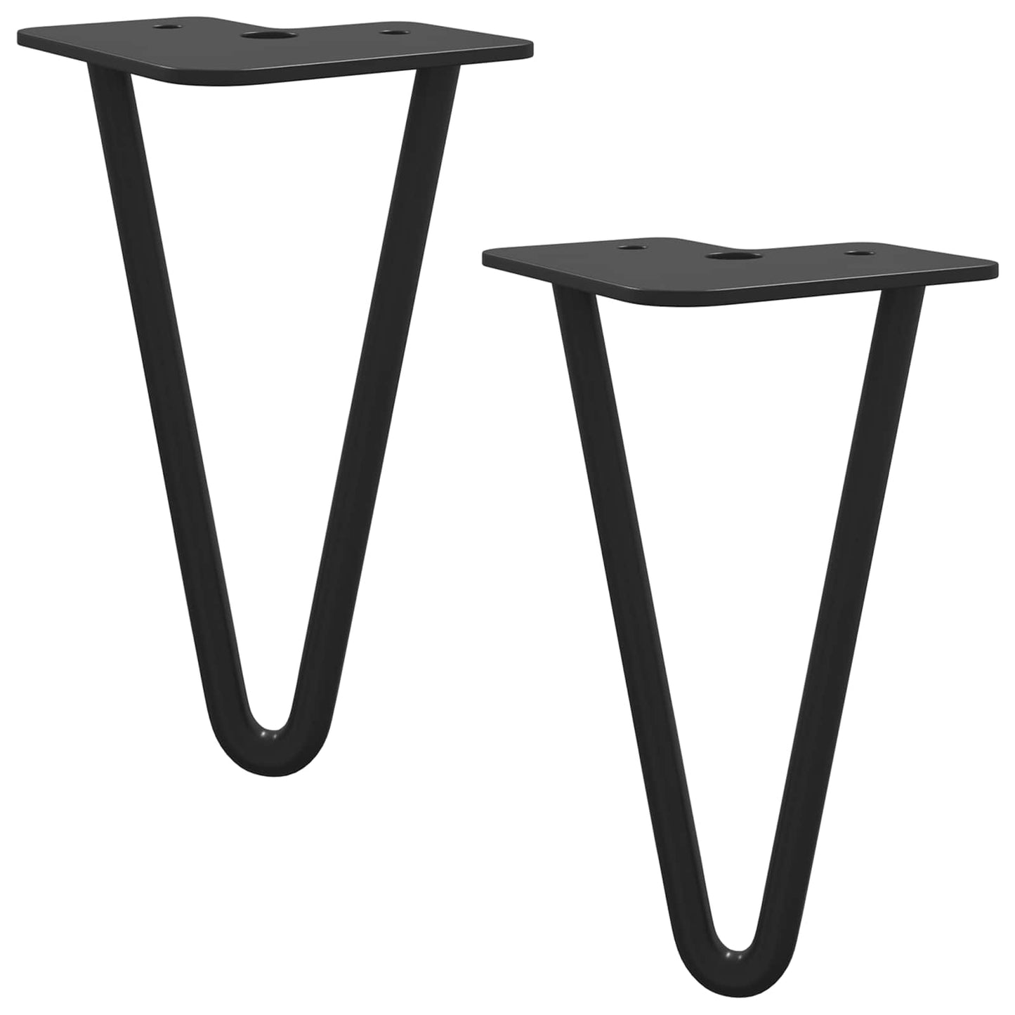 Piedino per mobili 2 pcs Nero 54,1 x 54,1 x 100 mm Ferro | homemem39