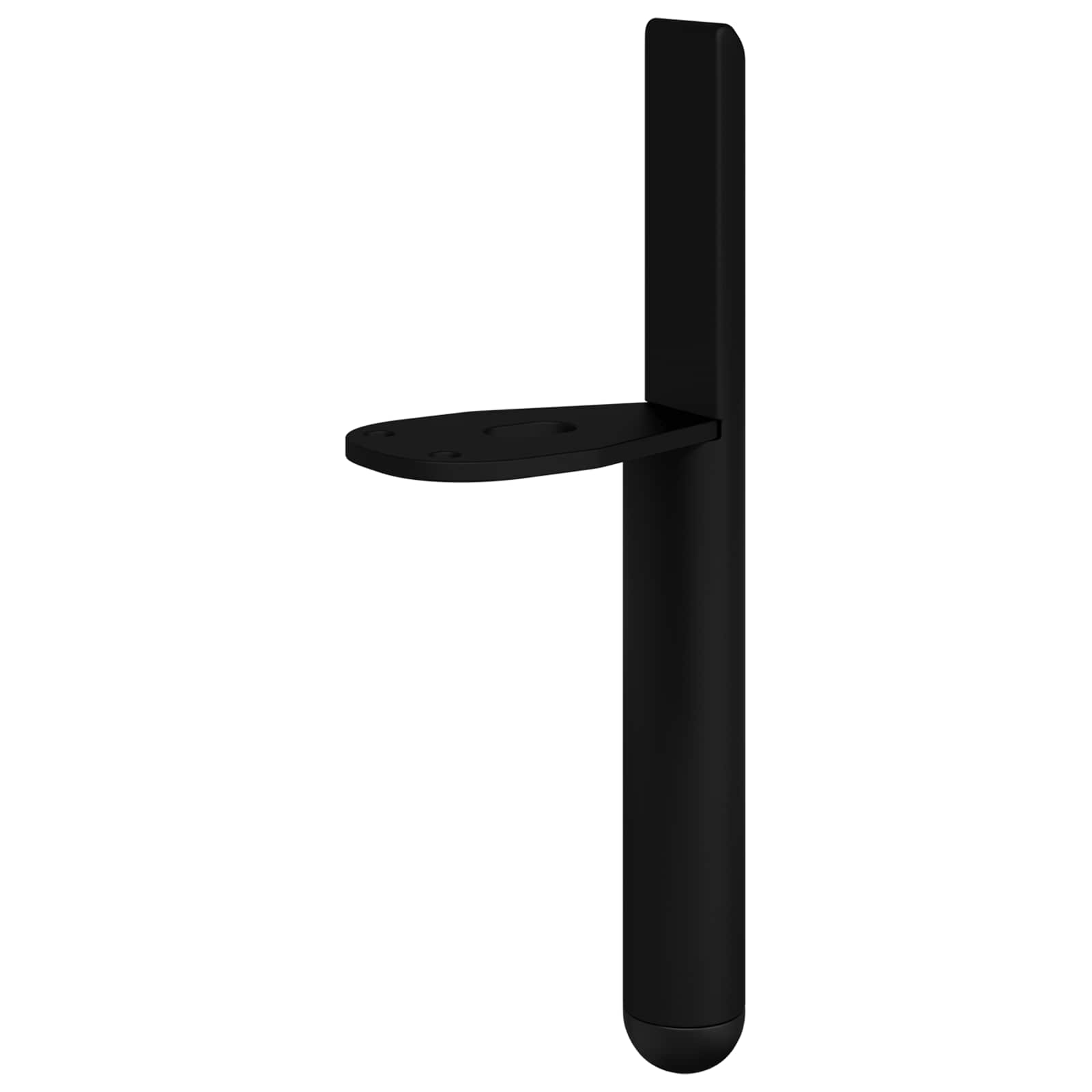 Piedini per mobili 12 pcs Nero 66 x 36 x 160 mm Ferro | homemem39