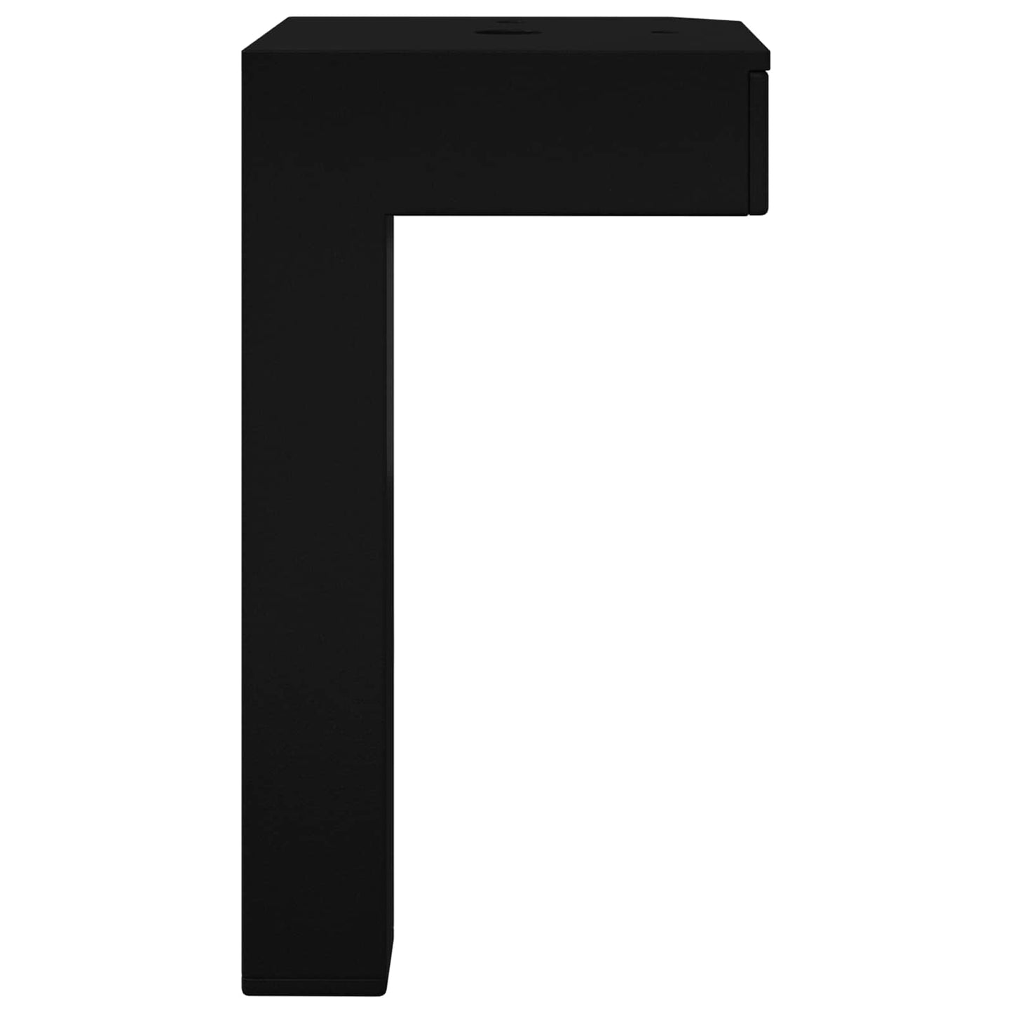 Piedi in piedi 2 pcs Nero 57 x 57 x 100 mm Ferro