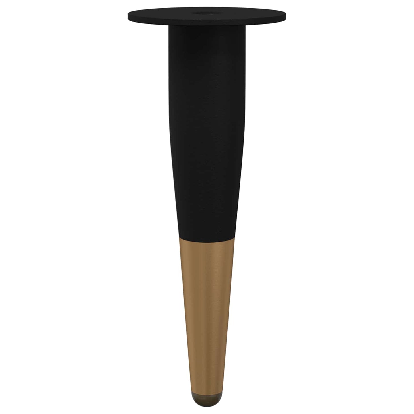 Piedini per mobili 2 pcs Nero e Oro Ø 40 x 98 mm Ferro