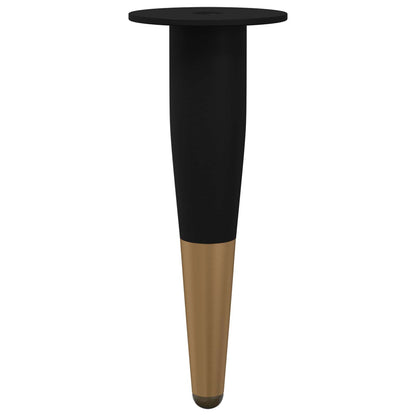 Piedini per mobili 2 pcs Nero e Oro Ø 40 x 98 mm Ferro