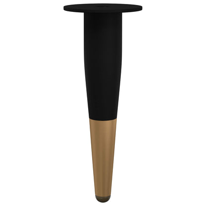 Piedini per mobili 2 pcs Nero e Oro Ø 40 x 98 mm Ferro