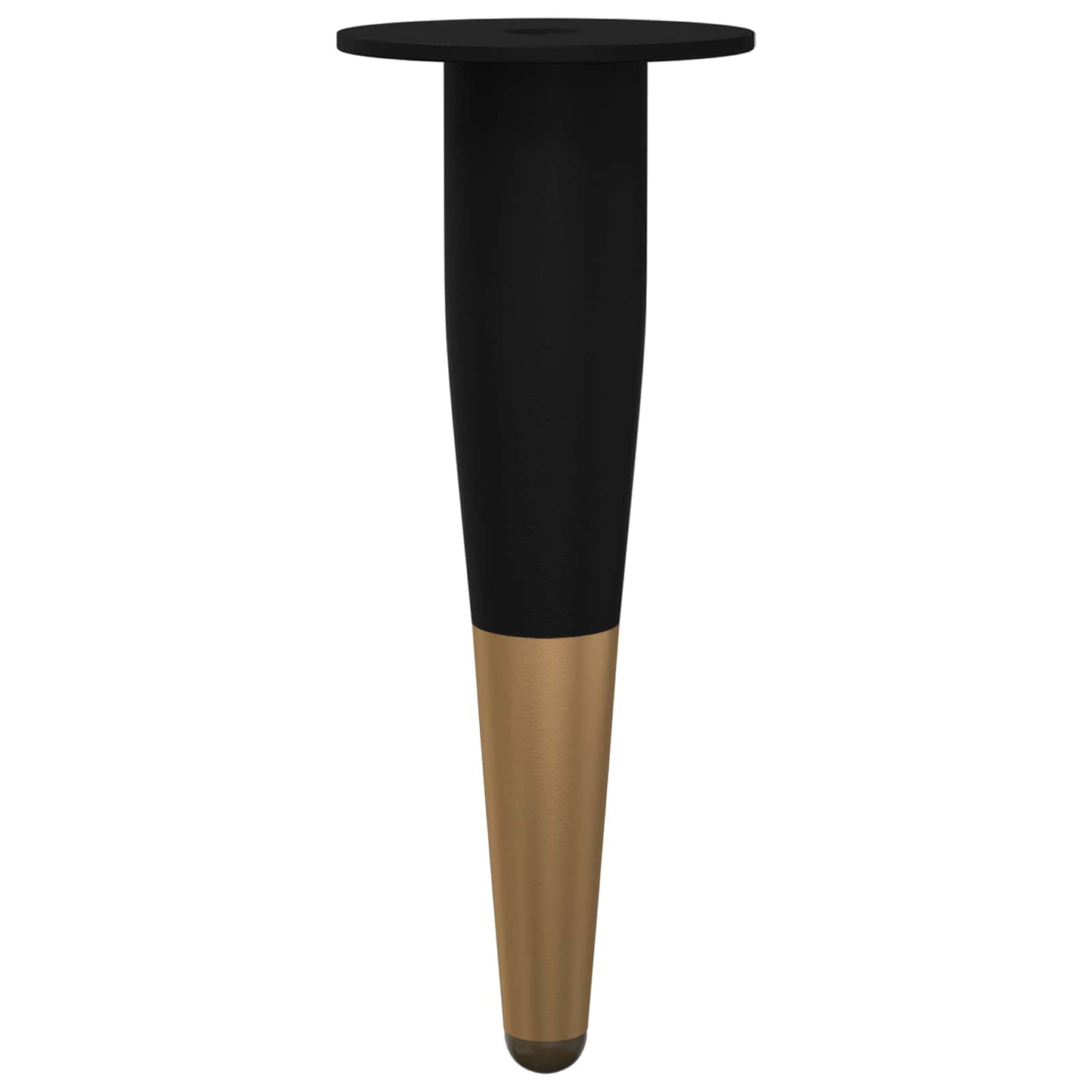 Piedini per mobili 2 pcs Nero e Oro Ø 40 x 98 mm Ferro