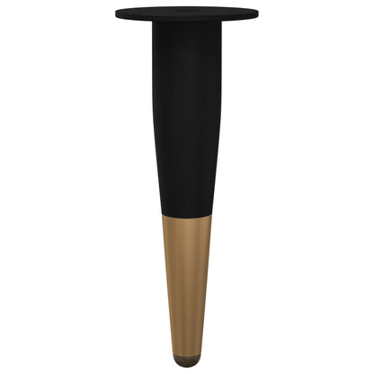 Piedini per mobili 2 pcs Nero e Oro Ø 40 x 98 mm Ferro