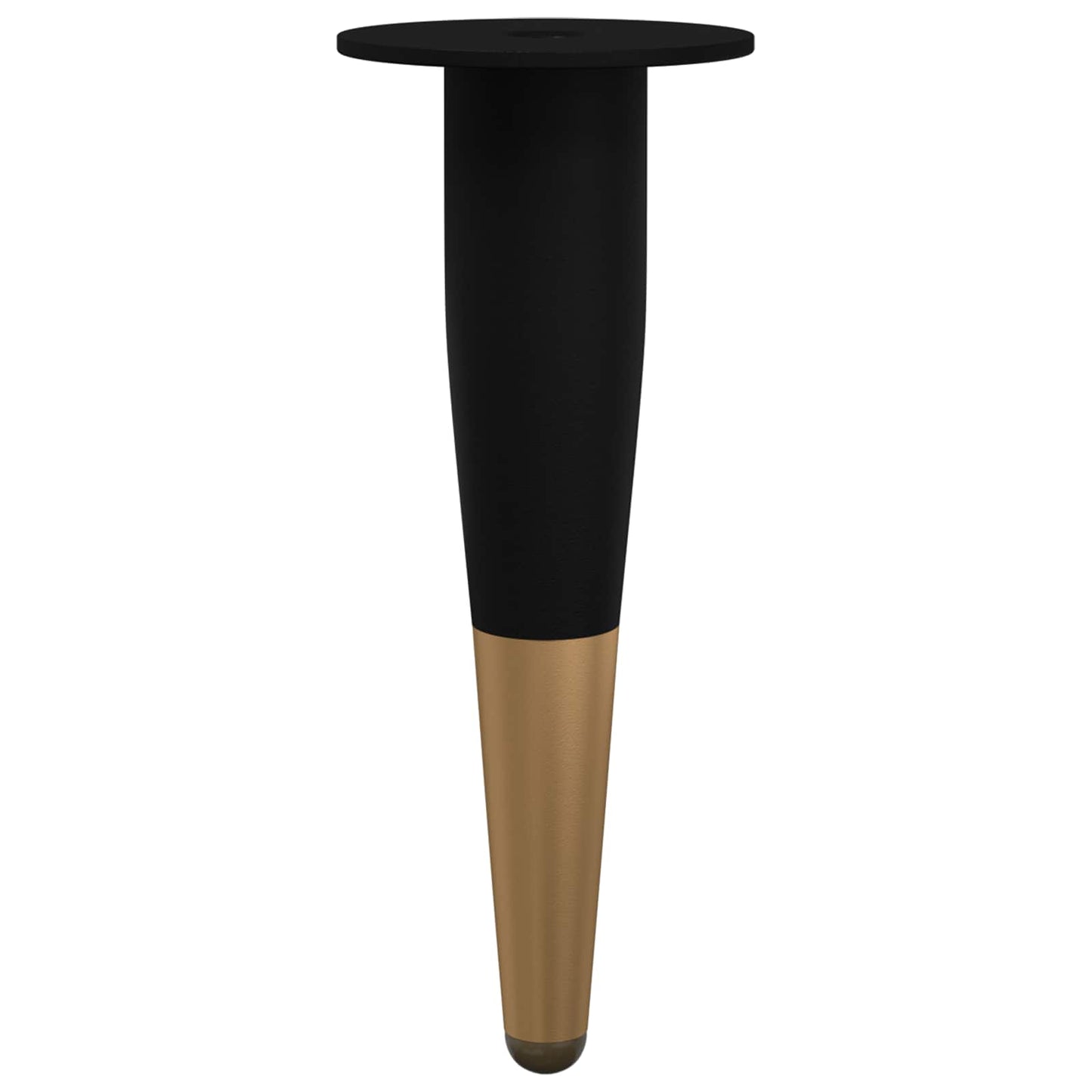Piedini per mobili 12 pcs Nero e Oro Ø 40 x 98 mm Ferro | homemem39