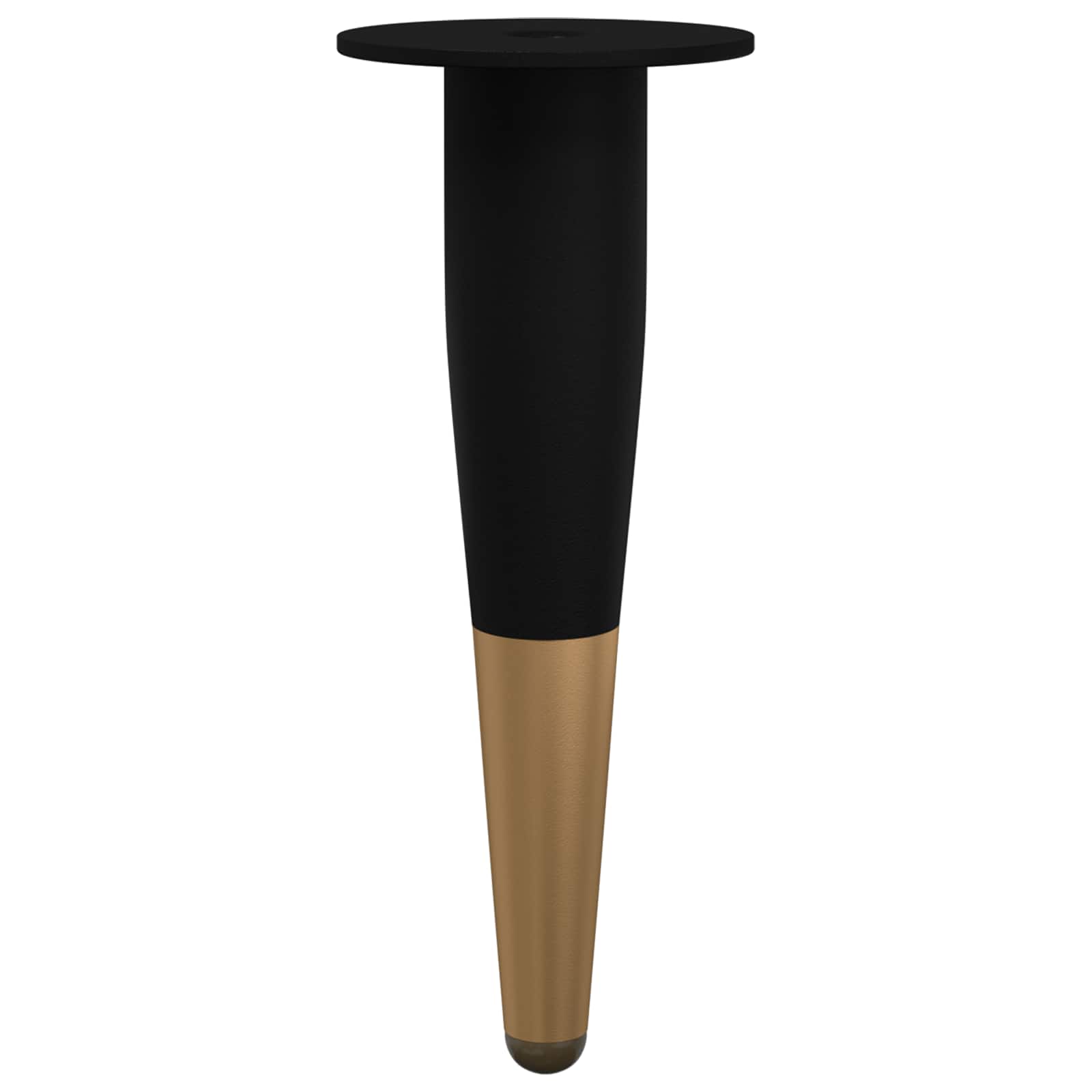 Piedini per mobili 12 pcs Nero e Oro Ø 40 x 98 mm Ferro | homemem39