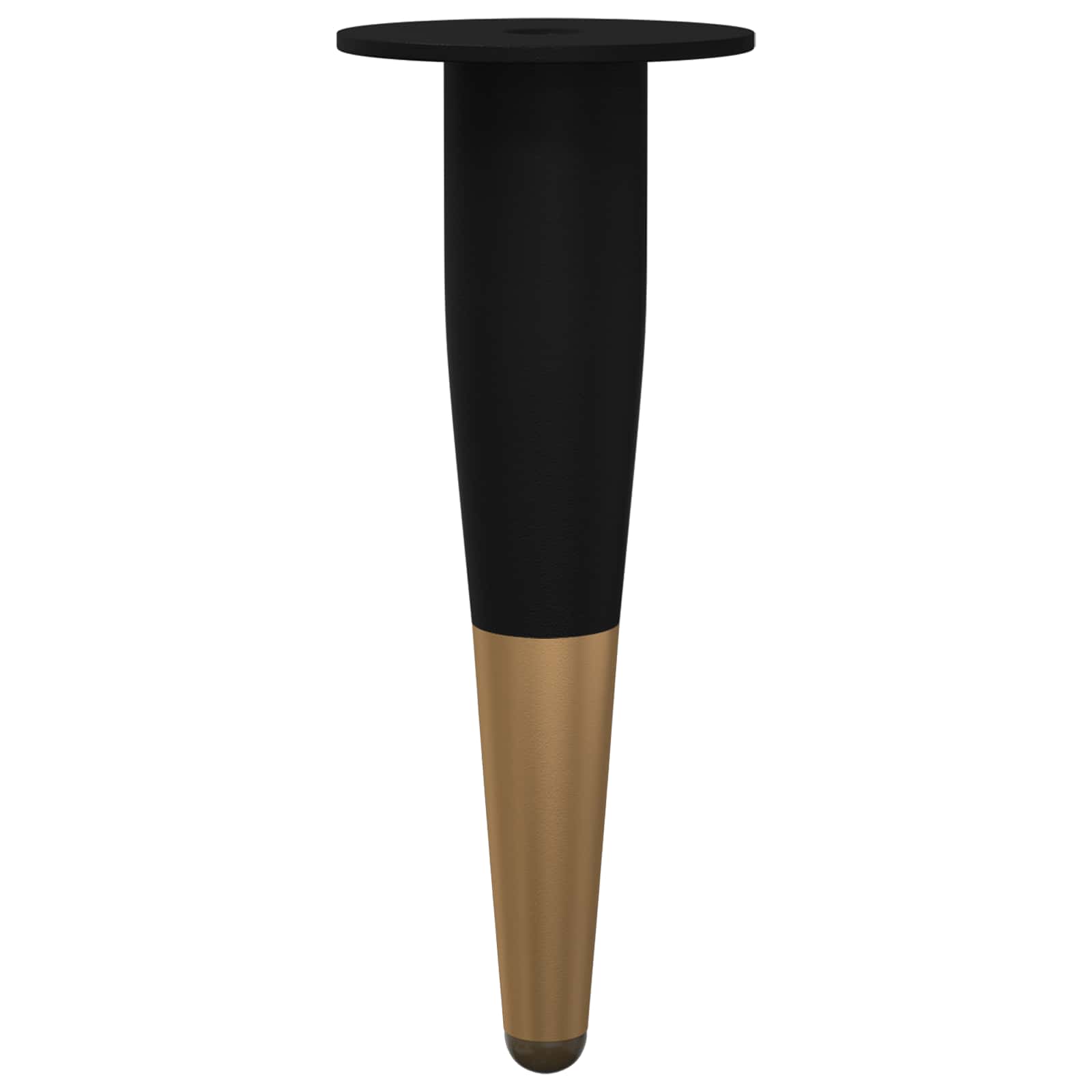 Piedini per mobili 12 pcs Nero e Oro Ø 40 x 98 mm Ferro | homemem39