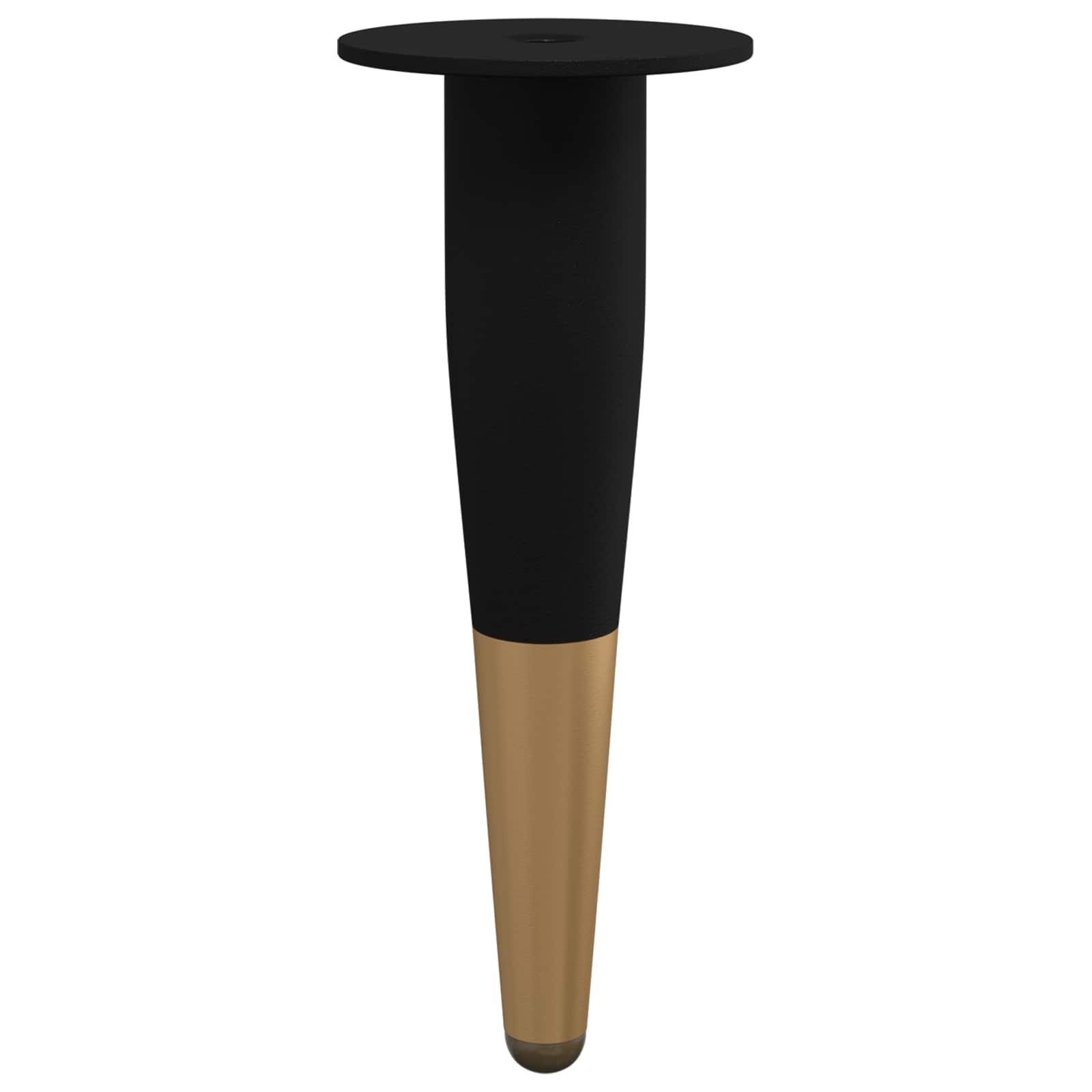 Piedini per mobili 12 pcs Nero e Oro Ø 40 x 98 mm Ferro | homemem39