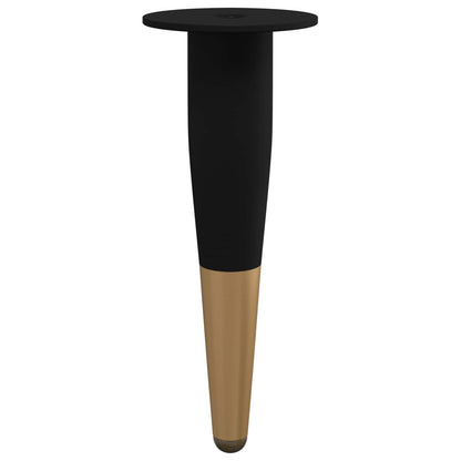 Piedini per mobili 12 pcs Nero e Oro Ø 40 x 98 mm Ferro | homemem39