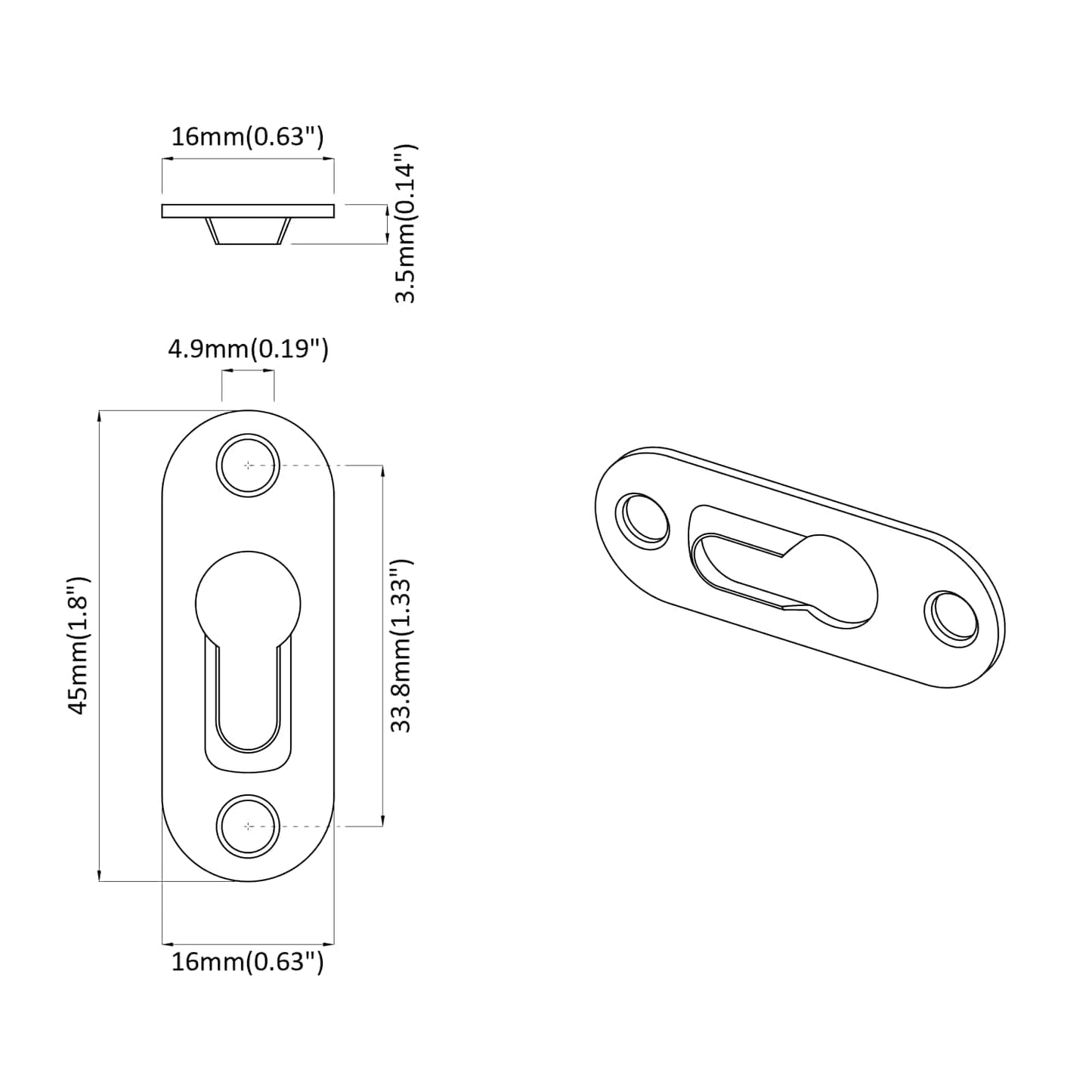 Appendino a forma di chiave 2 pcs Argento 45 x 16 x 3.5 mm | homemem39