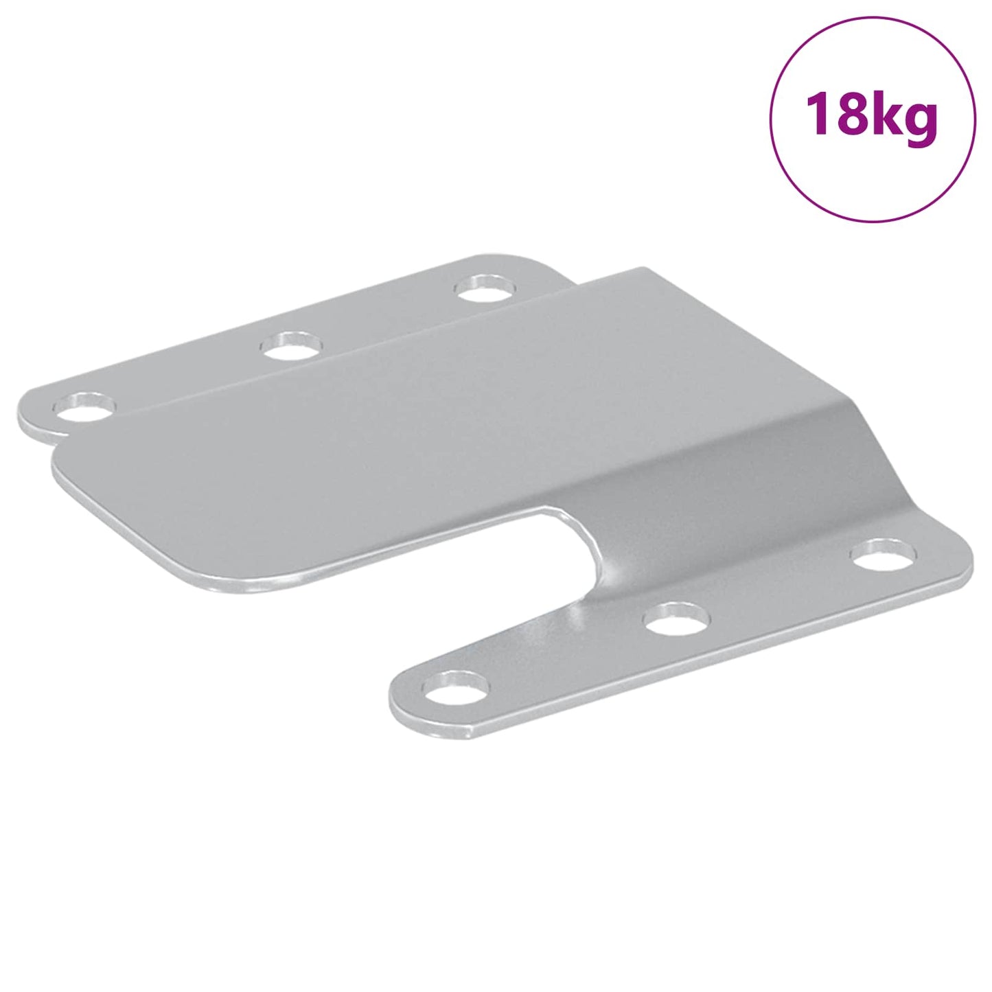 Staffa di Montaggio Flush 419 pcs Argento 75 x 66 x 1,4 mm | homemem39
