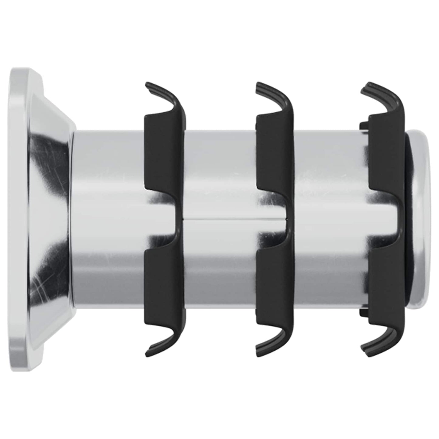 Inserto per tubo filettato 2 pcs Nero e Argento Acciaio zincato | homemem39