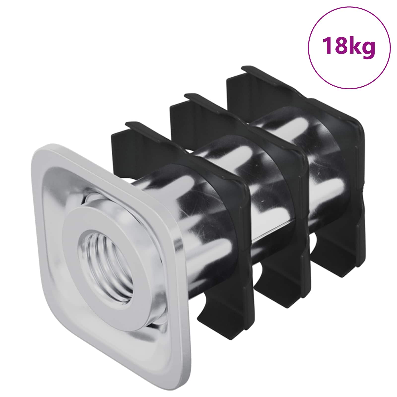 Inserto per tubo filettato 1818 pcs Nero e Argento | homemem39