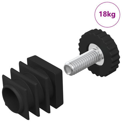 Livellatori per Mobili Regolabile 1895 pcs Nero PP | homemem39