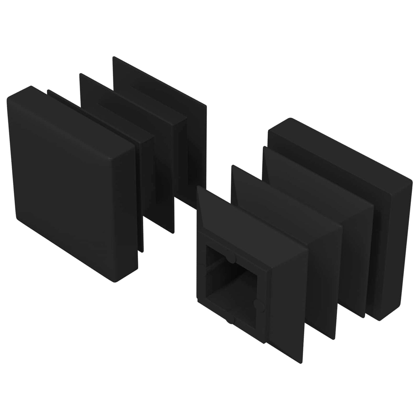 Tappi terminali 2 pcs Nero 15 x 15 x 15 mm PP