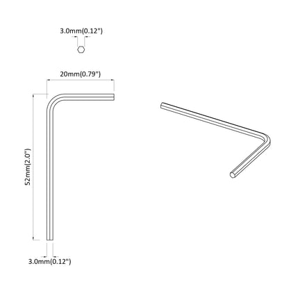 Chiave Esagonale 12 pcs Argento 20 x 52 mm Acciaio | homemem39