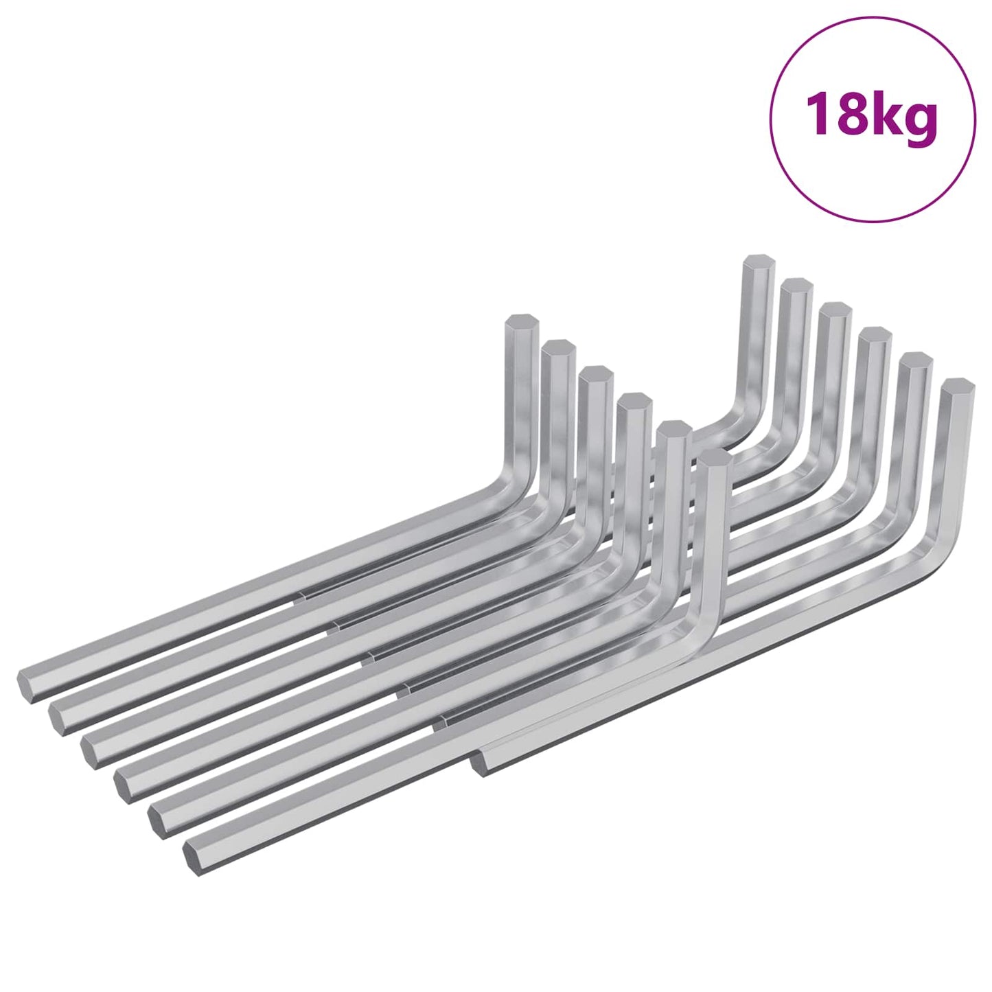 Chiave Esagonale 4675 pcs Argento 20 x 52 mm Acciaio | homemem39