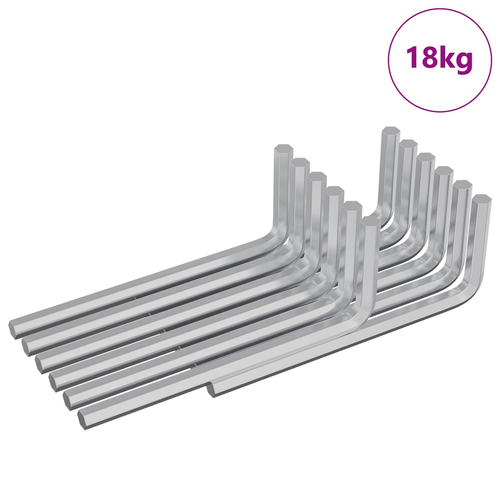 Chiave Esagonale 2118 pcs Argento 22 x 66 mm Acciaio | homemem39