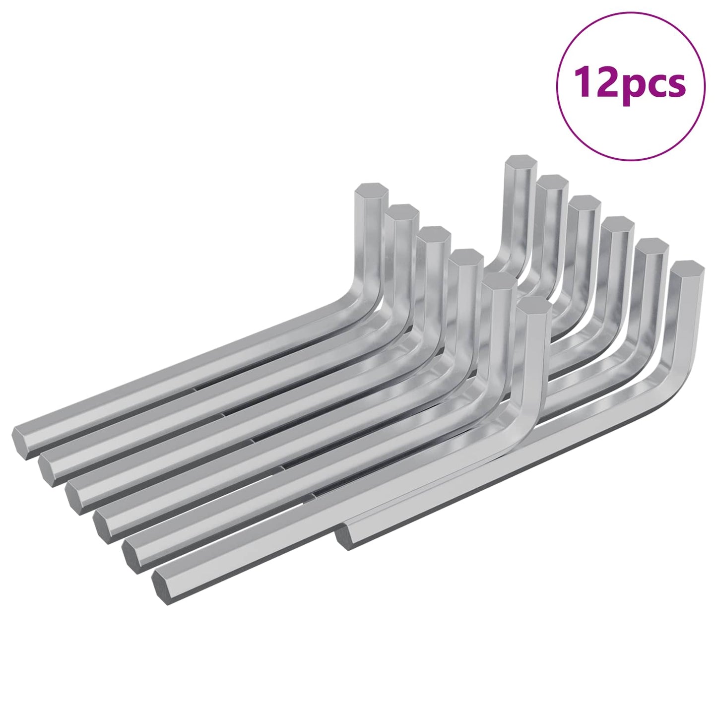 Chiave Esagonale 12 pcs Argento 32 x 86 mm Acciaio | homemem39