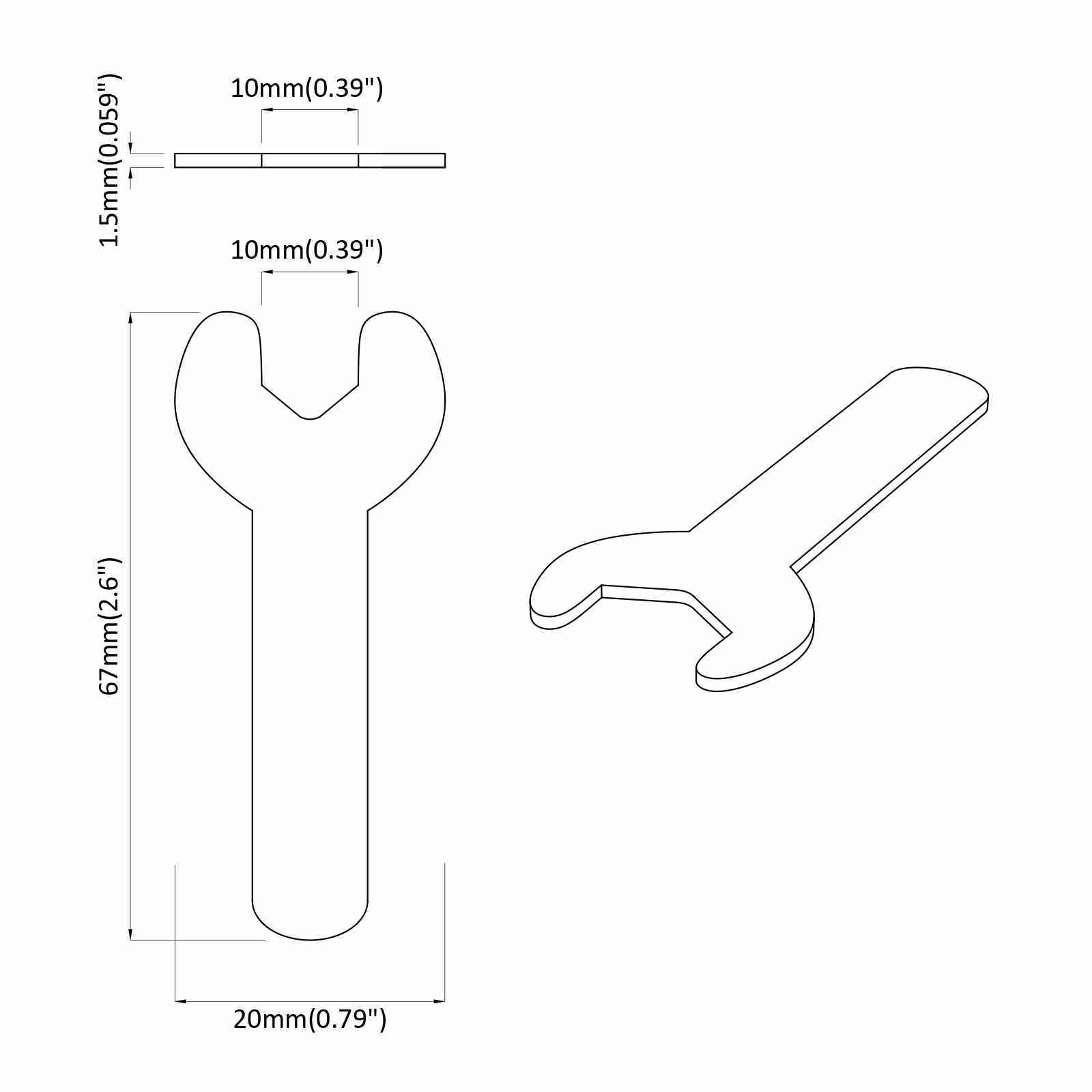 Chiave inglese 2027 pcs Argento 10 mm Ferro | homemem39