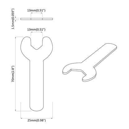 Chiave inglese 1593 pcs Argento 13 mm Ferro | homemem39