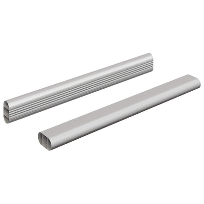 Asta per armadio 2 pcs Argento 264 x 15 x 29 mm | homemem39