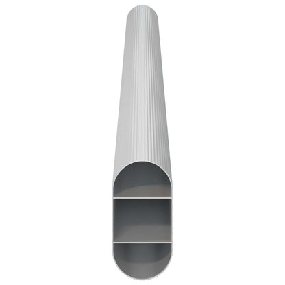 Asta per armadio 12 pcs Argento 264 x 15 x 29 mm