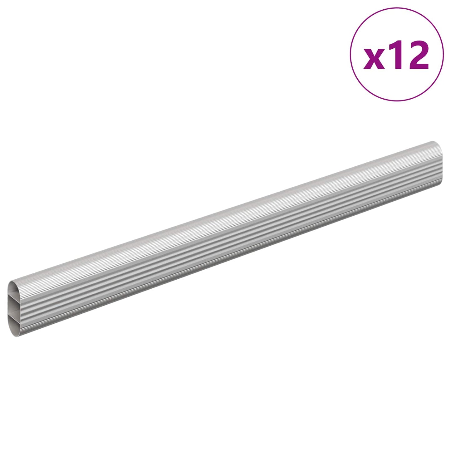 Asta per armadio 12 pcs Argento 316 x 15 x 29 mm | homemem39