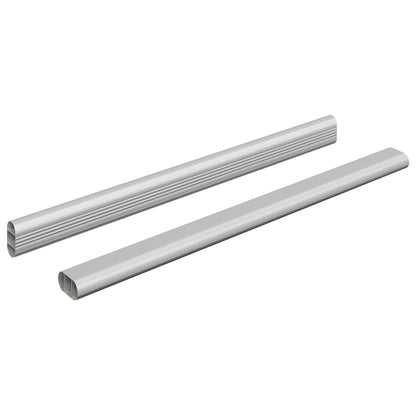 Asta per armadio 2 pcs Argento 371,5 x 15 x 29 mm