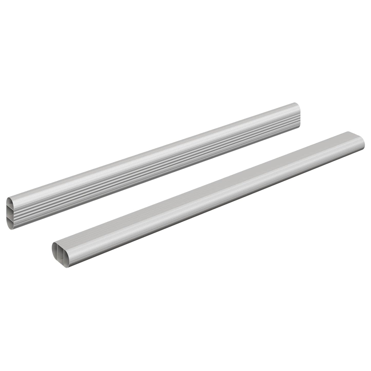 Asta per armadio 2 pcs Argento 372 x 15 x 29 mm