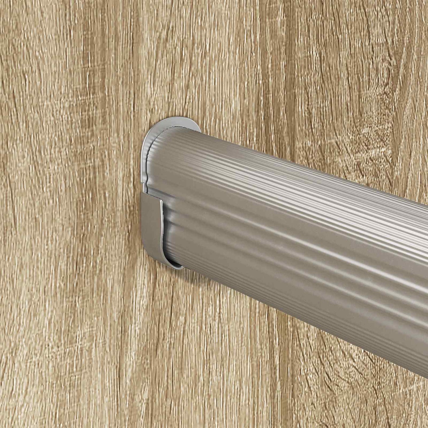 Asta per armadio 2 pcs Argento 464 x 15 x 29 mm | homemem39