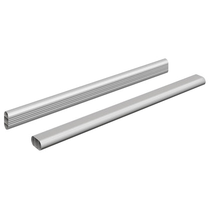 Asta per armadio 2 pcs Argento 464 x 15 x 29 mm | homemem39
