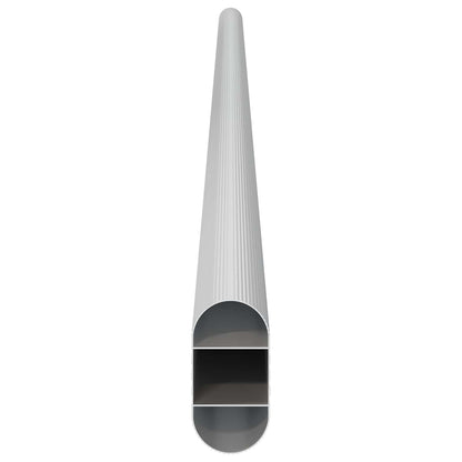 Asta per armadio 2 pcs Argento 664 x 15 x 29 mm