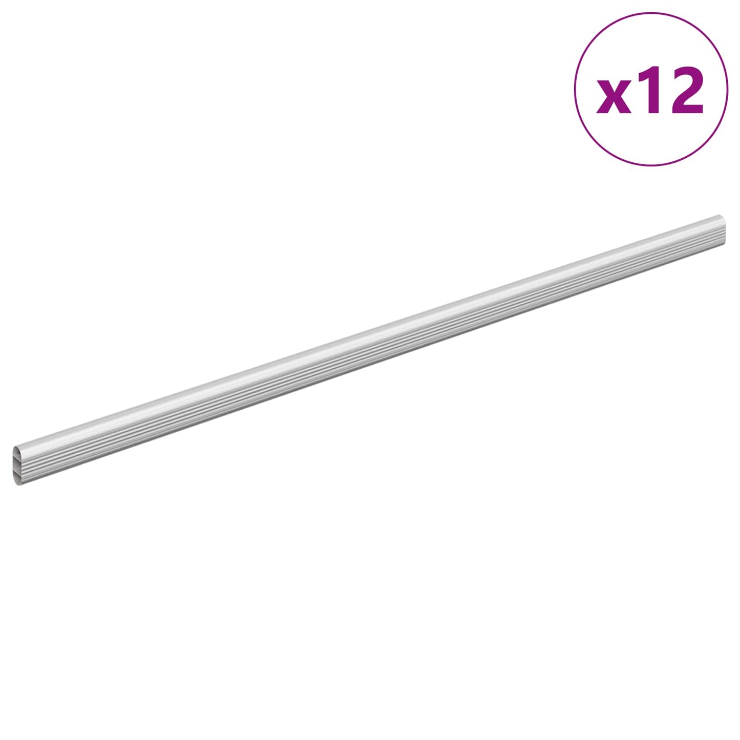 Asta per armadio 12 pcs Argento 664 x 15 x 29 mm | homemem39