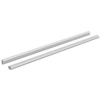 Asta per armadio 2 pcs Argento 764 x 15 x 29 mm