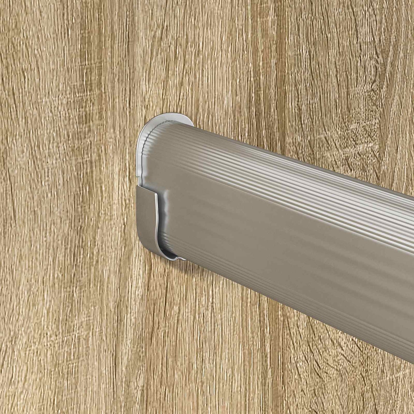 Asta per armadio 2 pcs Argento 764 x 15 x 29 mm