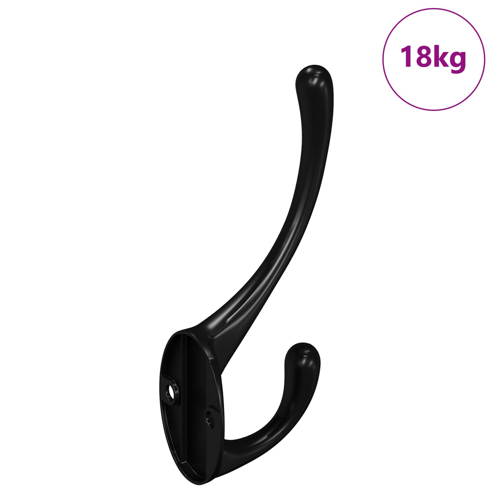 Gancio per vestiti 346 pcs Nero 102 x 29 x 47mm Lega di Zinco | homemem39