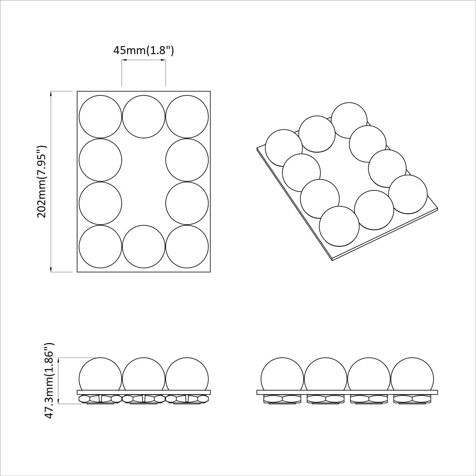 Luci per Specchio Bianco 4,5 x 4,5 x 4,7 cm Plastica | homemem39