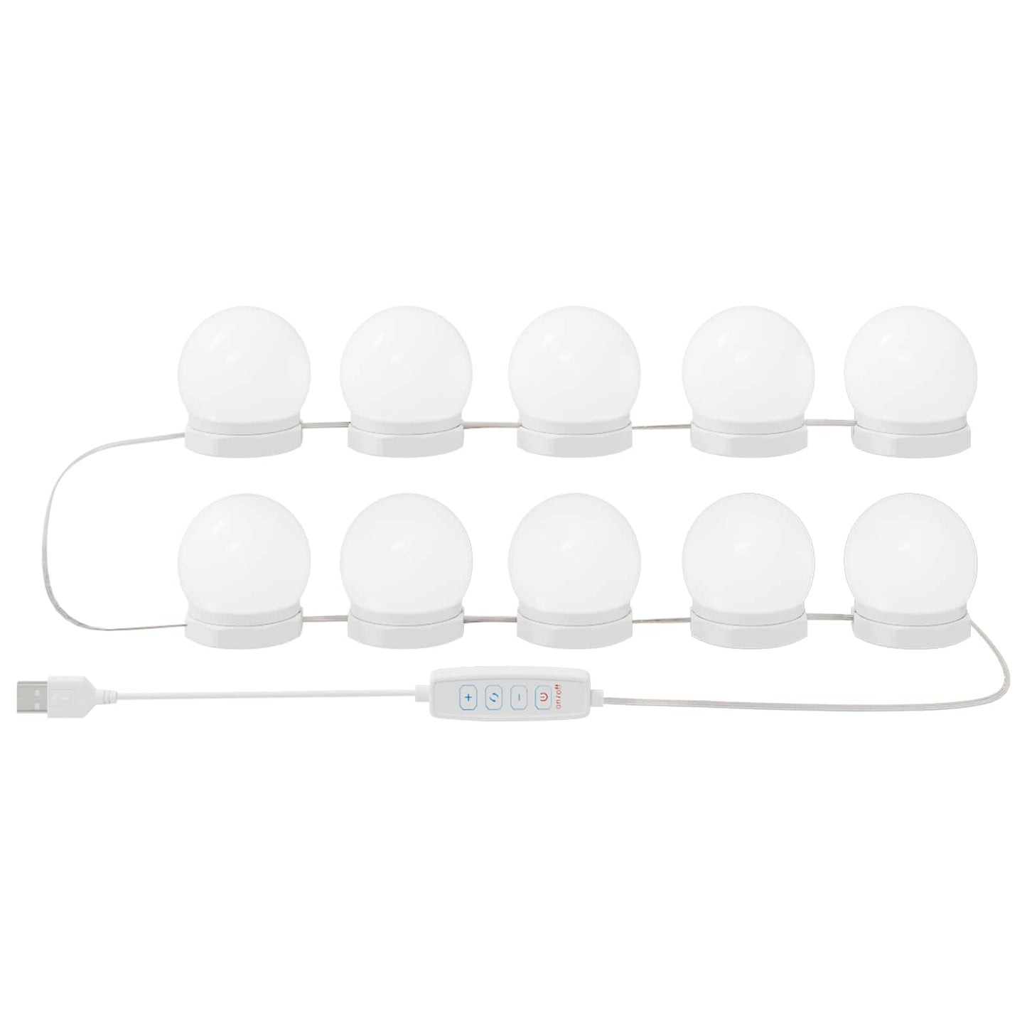 Luci per Specchio 2 pcs Bianco 4.5 x 4.5 x 4.8 cm Plastica