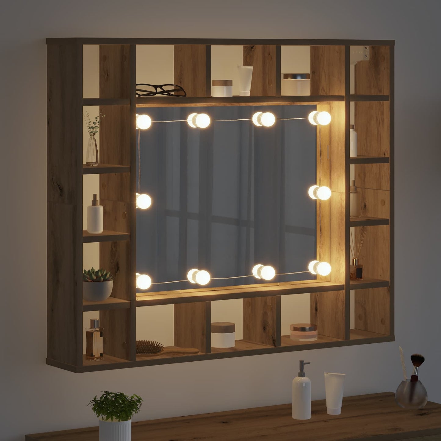 Luci per Specchio 12 pcs Bianco 4.5 x 4.5 x 4.8 cm Plastica | homemem39