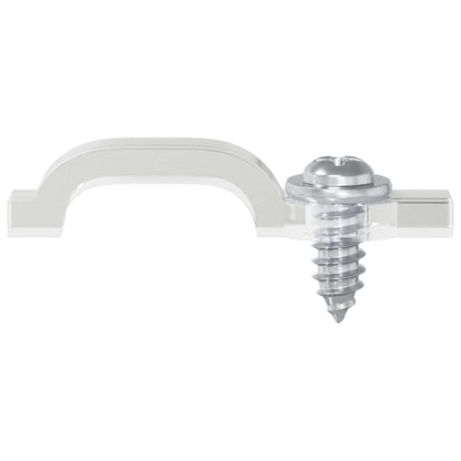 Clip per Striscia LED 12 pcs Trasparente 23,8 x 7,3 x 4,3 mm