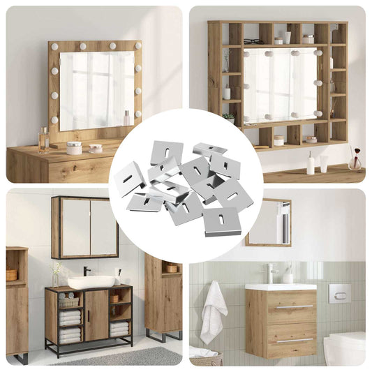 Supporto per Specchio 340 pcs Nichel 35 x 30 x 8,3 mm Acciaio