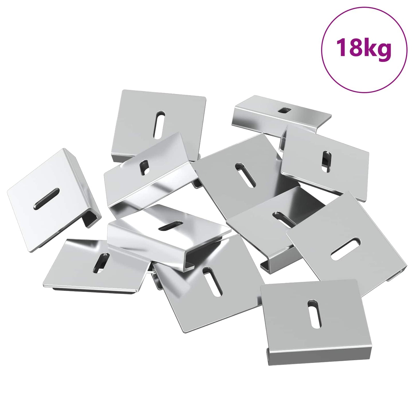 Supporto per Specchio 340 pcs Nichel 35 x 30 x 8,3 mm Acciaio